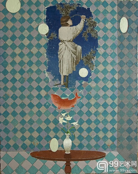月亮和镜子moon-mirror 150×120cm 布面油画 2012