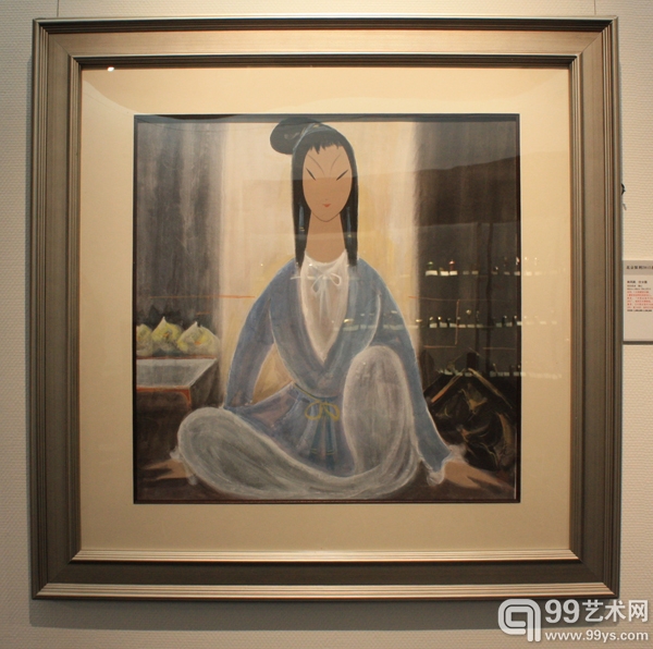 林风眠《仕女图》设色纸本 68X68cm