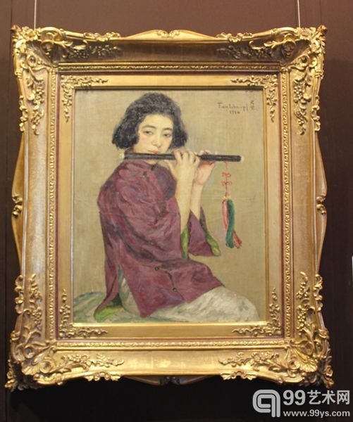 方君璧《吹笛女》布面油画  1624年作 73×60cm 估价RMB：4,000,000-5,000,000