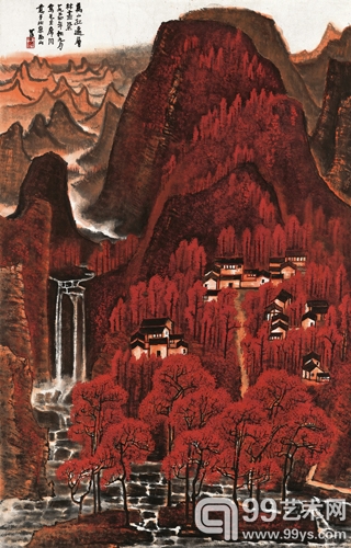 李可染《万山红遍》