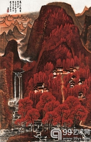 李可染“万山红遍”