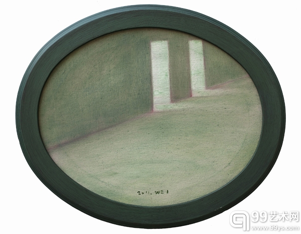 参展艺术家王鉴为作品