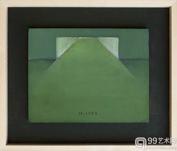 参展艺术家王鉴为作品