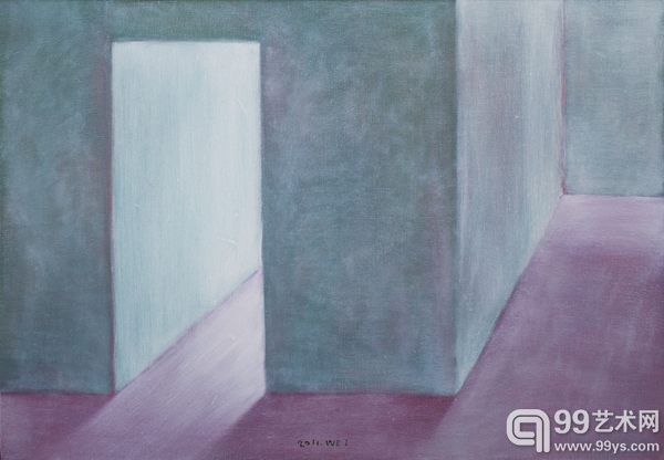 参展艺术家王鉴为作品