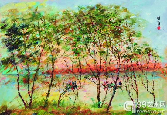 颜文樑 风景 油彩纸本 27.6×39.8cm