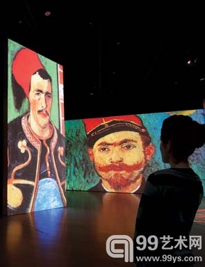 “复活梵高”多媒体展现场