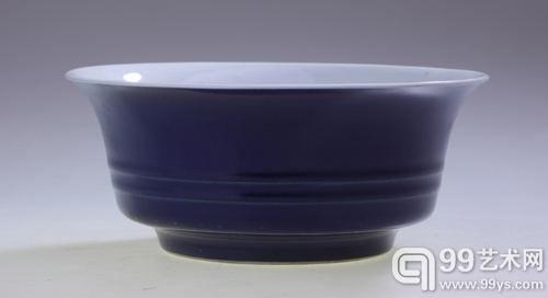 清康熙霁蓝釉合碗