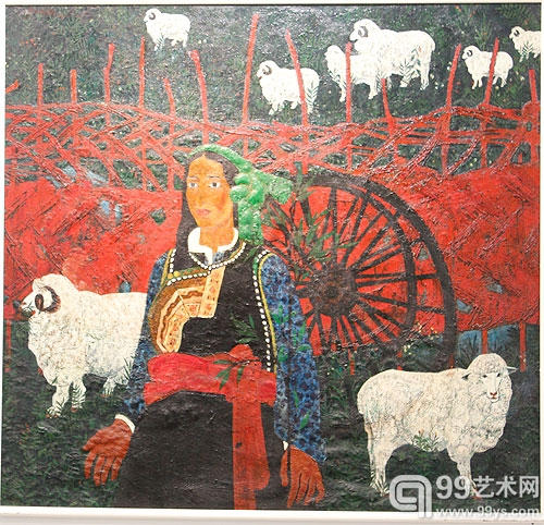 《北萨拉的牧羊女》参加全国美展获奖，登80年代《美术》封面