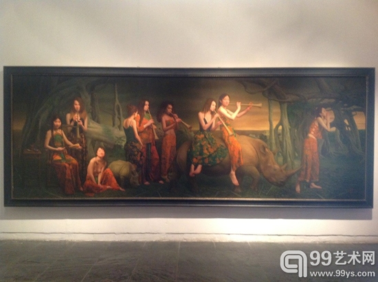 王龙军 《神秘园》 180×510cm 2012年