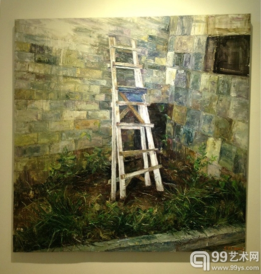 李艺嘉《白色梯子》150×150cm 2012年