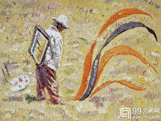  叶子，200x160cm，布面油画,2010
