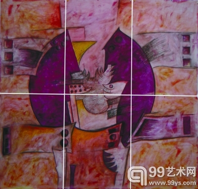    圆周“红色抽象”（混合材料）      埃内斯托·布哈松