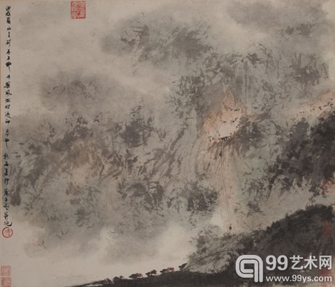 傅抱石《峨眉新景》