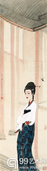傅抱石作品《春词》以２３０６万港元落槌