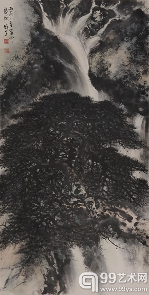 黎雄才 松瀑 