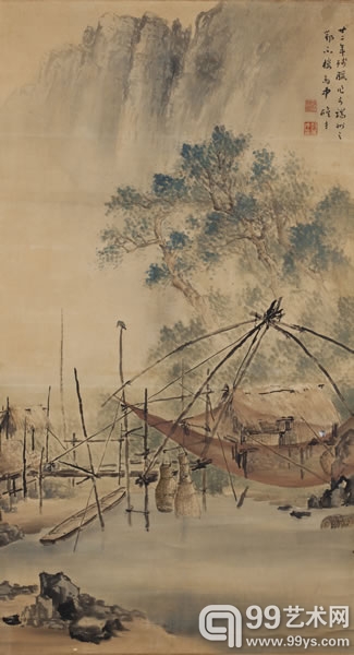 黎雄才 《渔居图》 