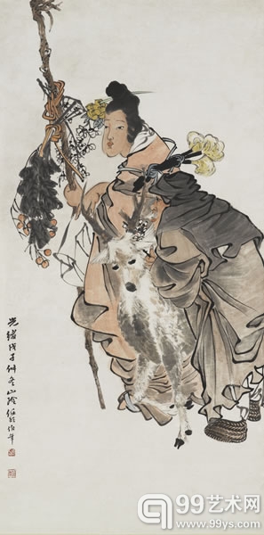 任伯年《麻姑献寿》 
