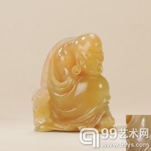 郭懋介作 善伯洞石《笑狮罗汉像》7.2×6.5×5cm