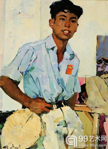 安•梅尔尼科夫  《中国重庆画家肖像》  布面油画