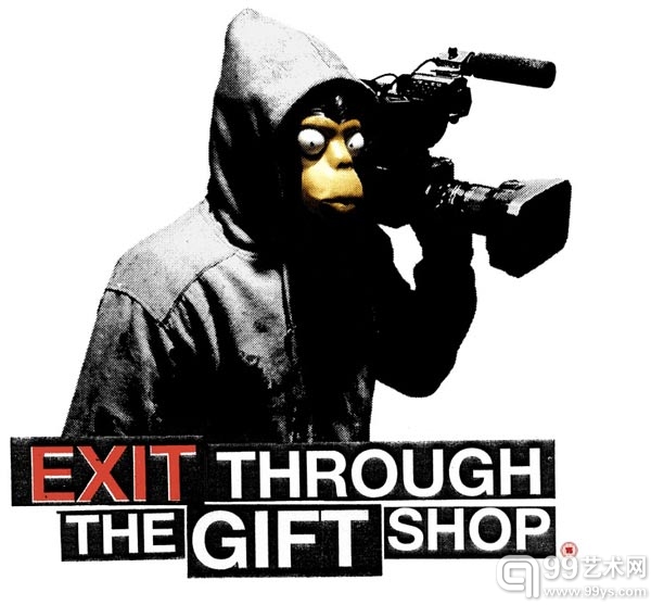 班克斯个人首部电影作品《走出礼品店》（Exit Through the Gift Shop）的海报