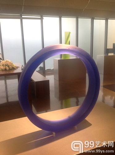 Stepan Pala,Infinity,cast,hand ground blue glass,diam.53x11cm,2012