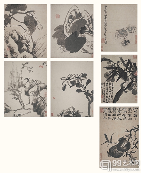 朱耷、石涛（1626-1705）（1642-1707）杂画册