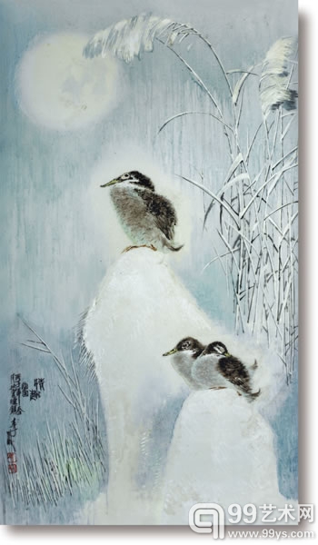 李进  “情趣”瓷板  46×81cm