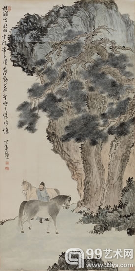 2012年泓盛秋季拍卖会精品鉴赏：溥儒《松涧牧马图》