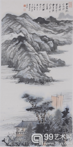 张大千 洞庭帆影
