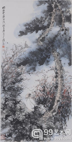 张大千 独往秋山图	