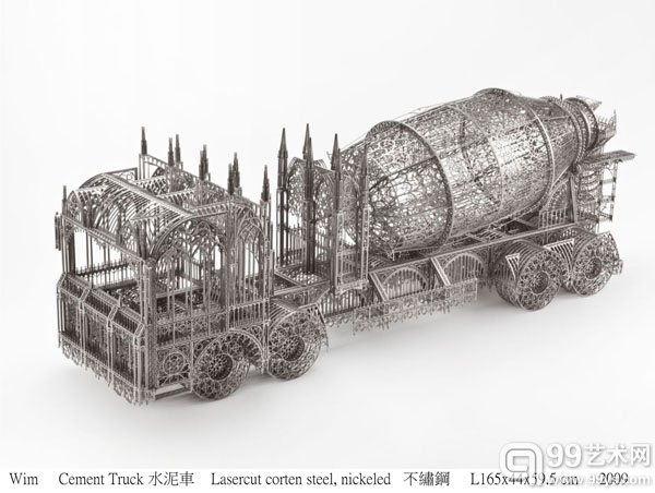 Wim Delvoye 水泥车高165 x 44 x 59.5 cm 2009_不锈钢金属切割
