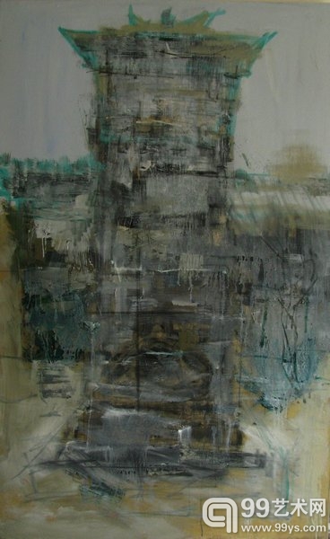 董杰 《祠阙》油画.jpg