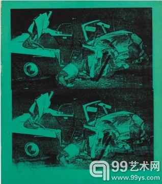 安迪·沃霍尔作品《绿色灾难（绿色灾难双联画）》