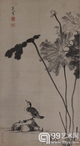 保利香港2012秋拍：八大山人《荷花水禽》 