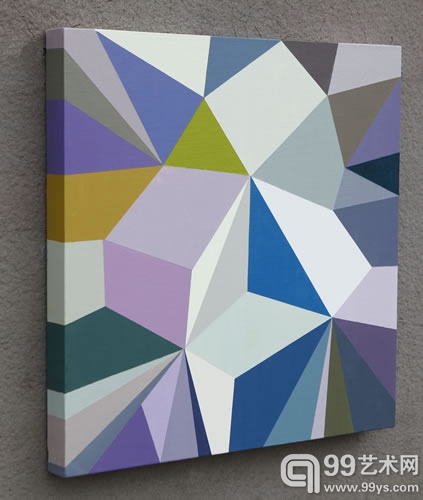 NO.10 NO.10 亚麻丙烯 Linen Propylene 60×60cm 2012 （侧面）