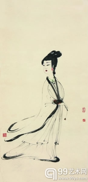 傅抱石 湘君 
