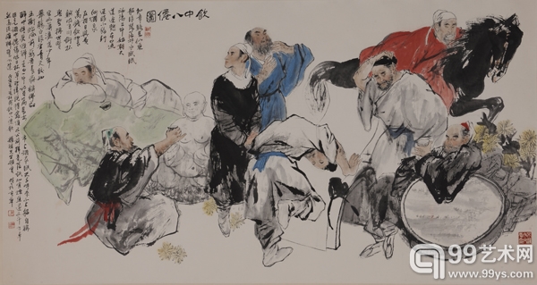 王明明 饮中八仙图