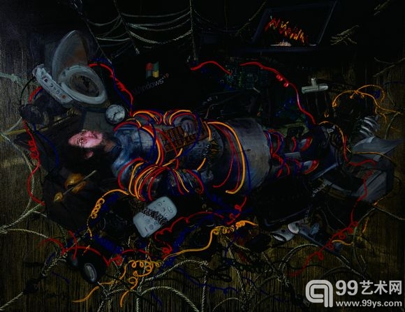 王亮《蛹》1900mm×2400mm  布面油画  2006