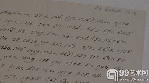 拿破仑200年前的密函拍卖，该函是用密码写成的。