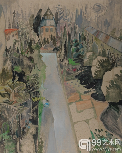 何千里-柴郡猫的庭院 150x120cm 布面油画 2010