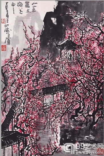 人在万点梅花中69×46cm  690万元