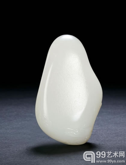 羊脂玉渔乐图把件 7.3×4.5×3.0cm  135g