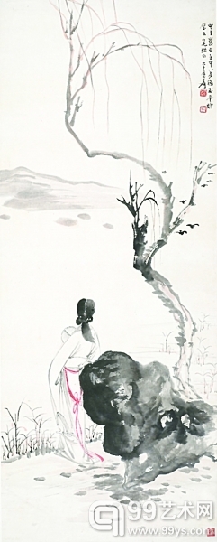 张大千1899-1983 思君图 126×50cm 人民币 1,200,000-1,500,000