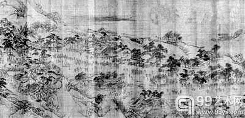 元代王振鹏《江山胜览图》局部