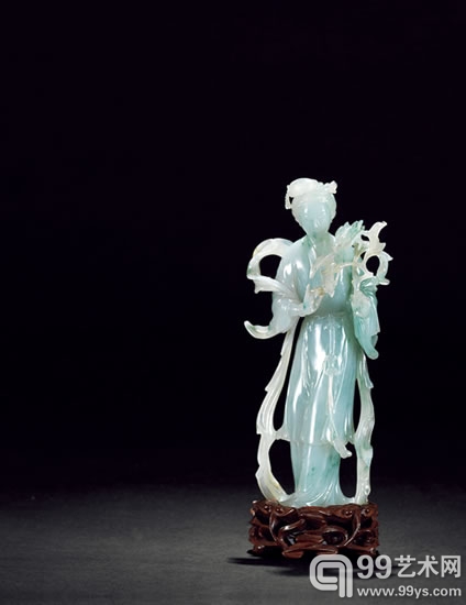 Lot411 清 翡翠圆雕仕女摆件.jpg