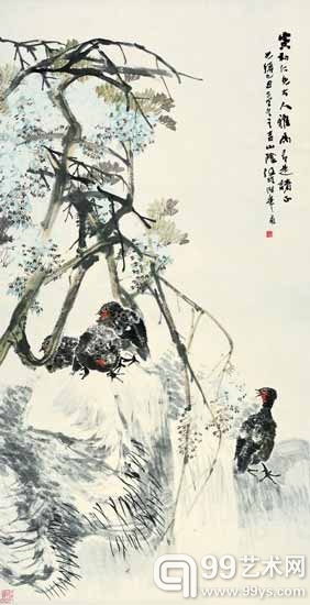 任伯年（1840～1895） 紫藤鹧鸪图