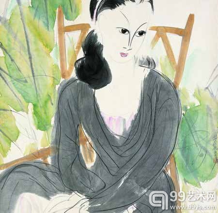 林风眠（1900～1991） 现代仕女图