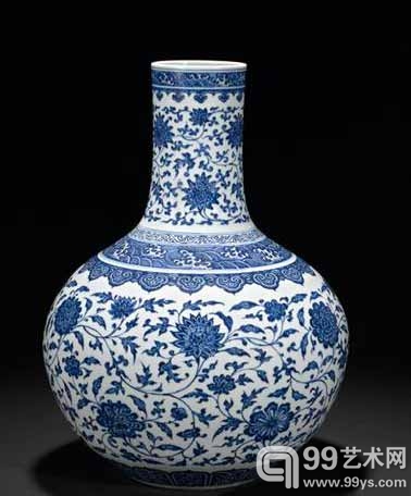 美国邦瀚斯成交600万美元古董青花瓷瓶