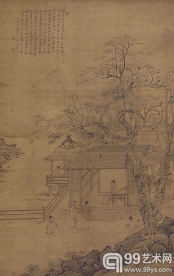 华嵒 郑玄诫子图 设色纸本＆#8195;立轴  143.8×91.7cm＆#8194; 成交价：598万