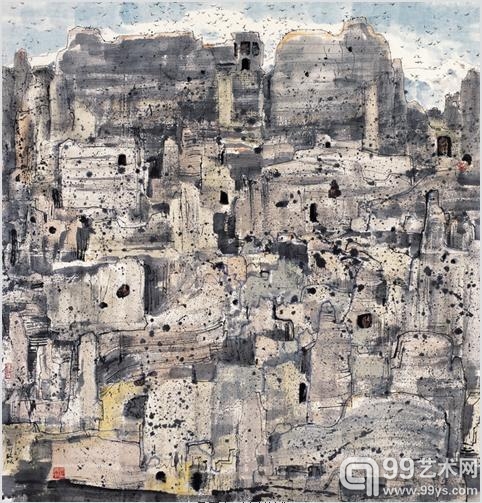 吴冠中 交河故城 2007春 成交价：RMB 40,700,000
